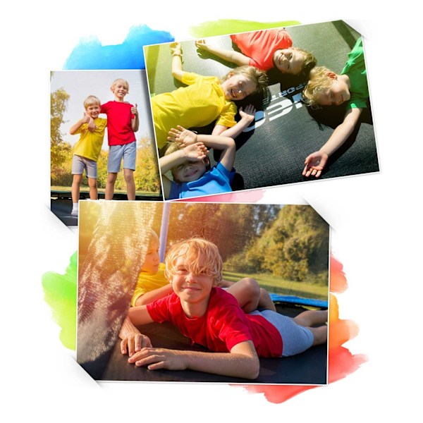 Profiltrampolin 12ft/374cm med inre skyddsnät från Neo-Sport