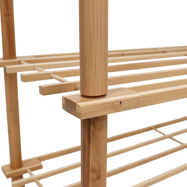 Bambus skohylde, pladsbesparende, rummer 9 par