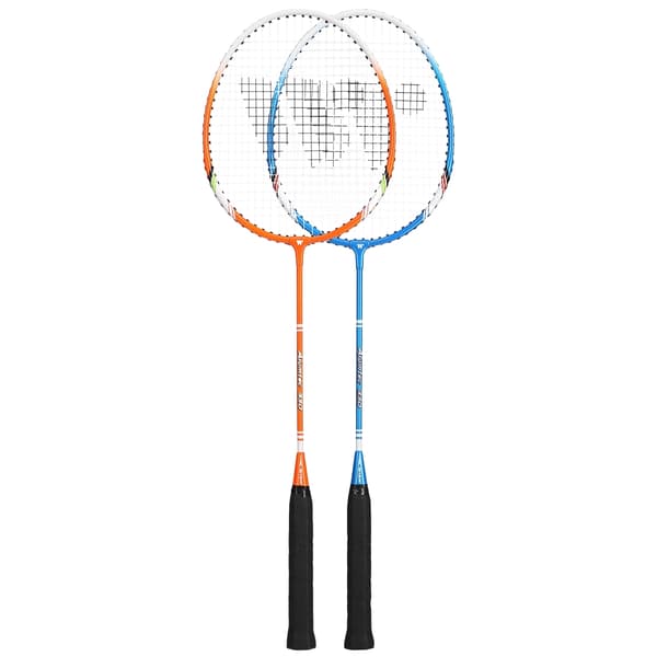 Badmintonsæt, 2 ketchere, blå/orange