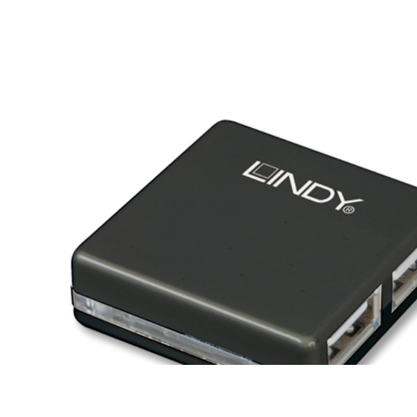 Lindy 42742, USB 2.0, 480 Mbit/s, musta, 40 mm, 40 mm, 12 mm