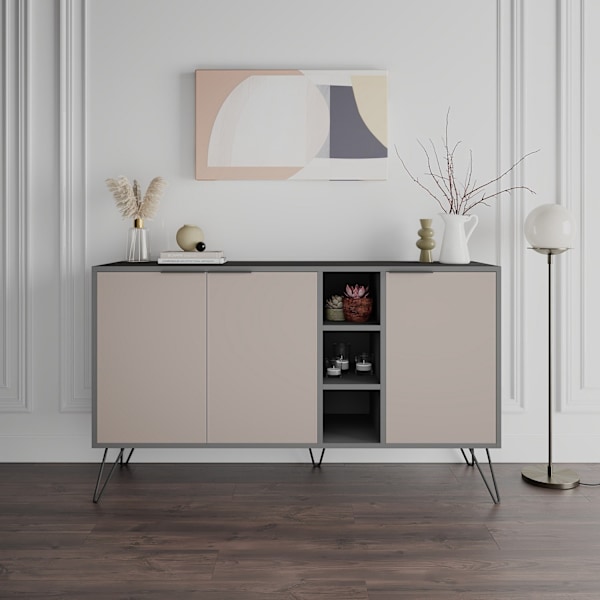 Console Clara Console - antracit, lys mokka