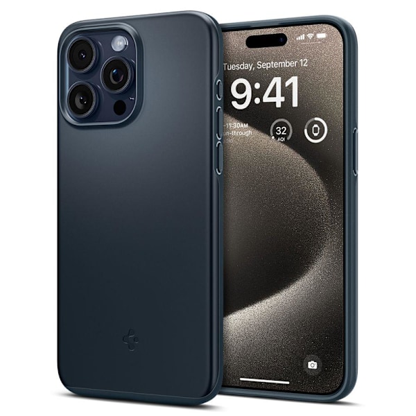 Skyddsfodral för iPhone 15 Pro Max Thin Fit, svart metall
