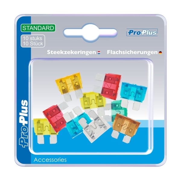 Bladsäkringar standard assorterad 10 stycken i blister