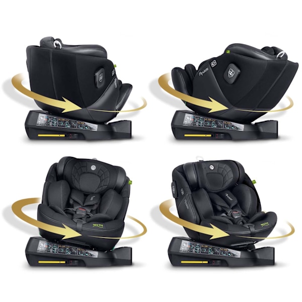 Nukido Aero Line turvaistuin musta 0-36kg ISOFIX
