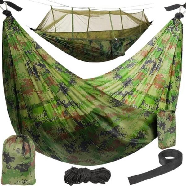 Turistiriippumatto Santiago Army 260x140cm Net