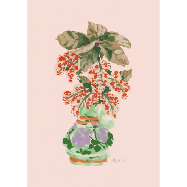 Blooming Vase In Red - 70x100 cm