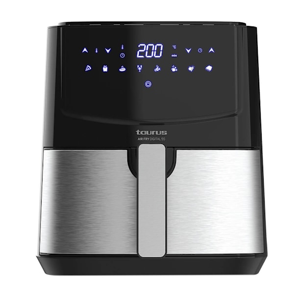 TAURUS Air Fryer 5L Sort, Rustfrit stål
