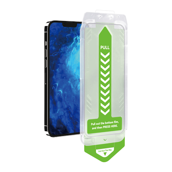9H hærdet glas med monteringsramme til iPhone 13 Premium Glass sort