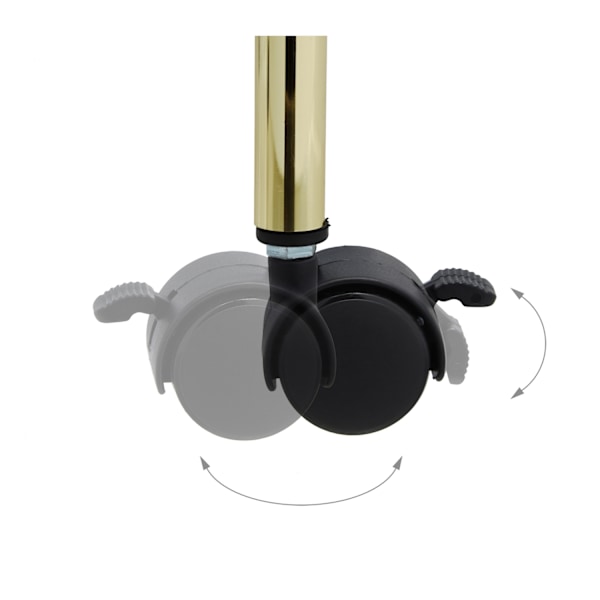 Oval serveringsvogn med 2 niveauer