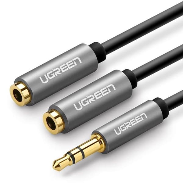 UGREEN 3,5 mm Aux-stereoljudsplitterkabel, 20 cm
