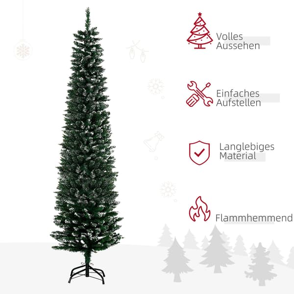 Kunstigt juletræ, 190 cm, realistisk, brandsikkert