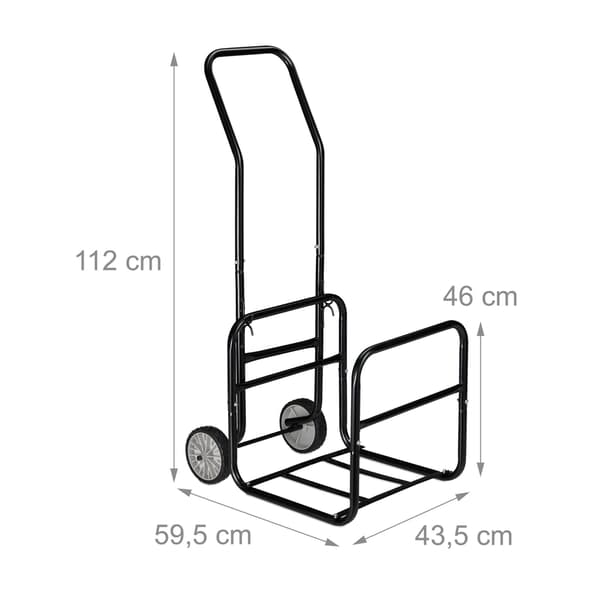 Vedvagn med vedkorg