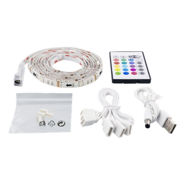 Deltaco Gaming LED-remsa RGB, 2x50cm, fjärrkontroll, USB 5V DC, 30 000h Svart