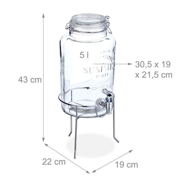 5 L dryckesautomat med stativ