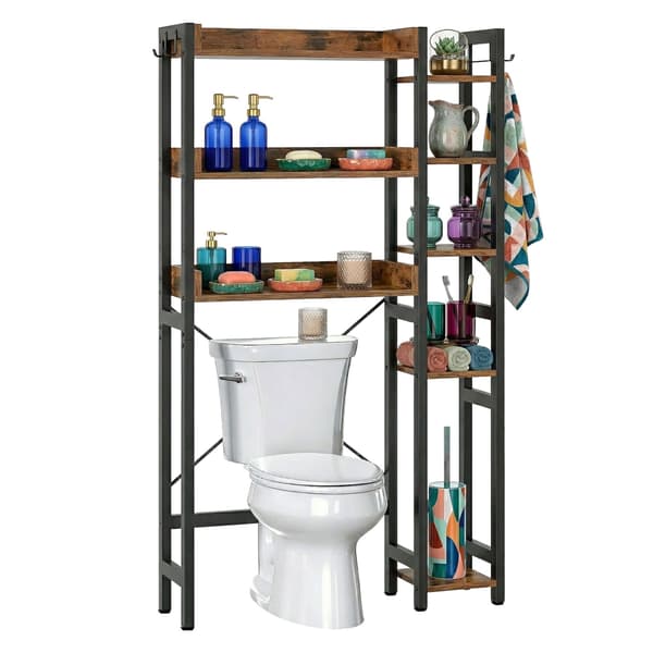 Toilethylde, 3-lags med sidehylder, metal-MDF