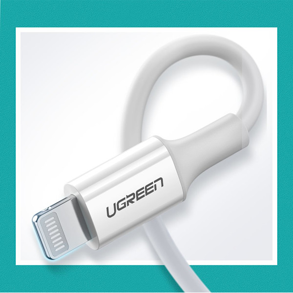 Kaapeli iPhone MFi USB-C:lle - Lightning 20W 3A 1m valkoinen