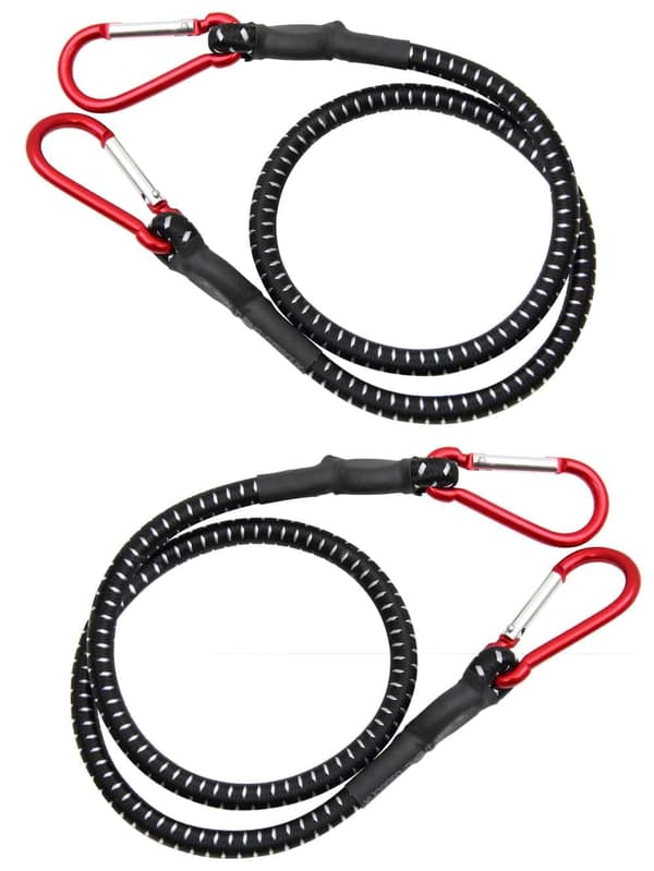 Bungee-lina med karbinhakar, 80 cm x 10 mm, 2-pack