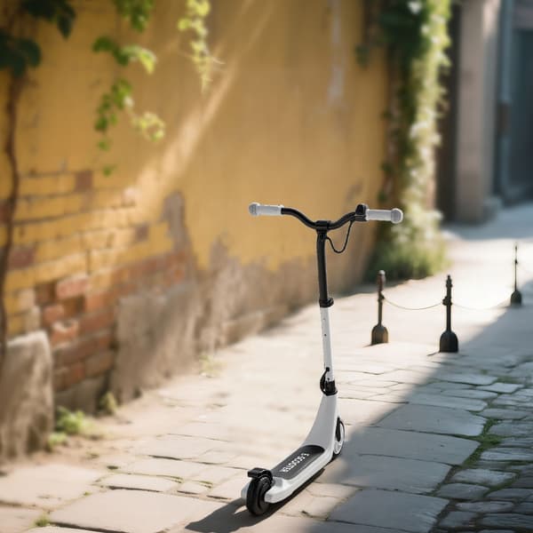 Elscooter för barn, 6 km räckvidd, svart och vit