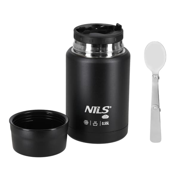 Lounastermos 550ml, musta, ruostumaton teräs