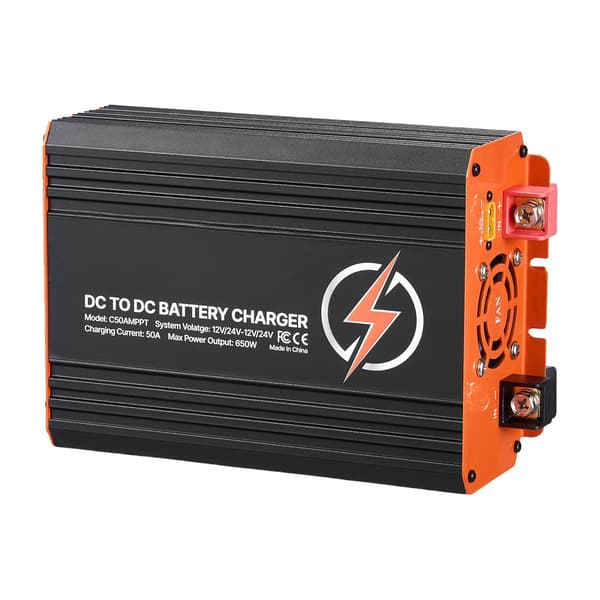 DC-DC MPPT -laturi 50A 650W, 12/24V kaksoistulo