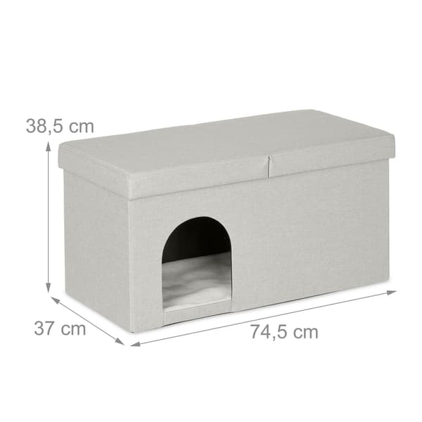 Kattskinn i beige med lock