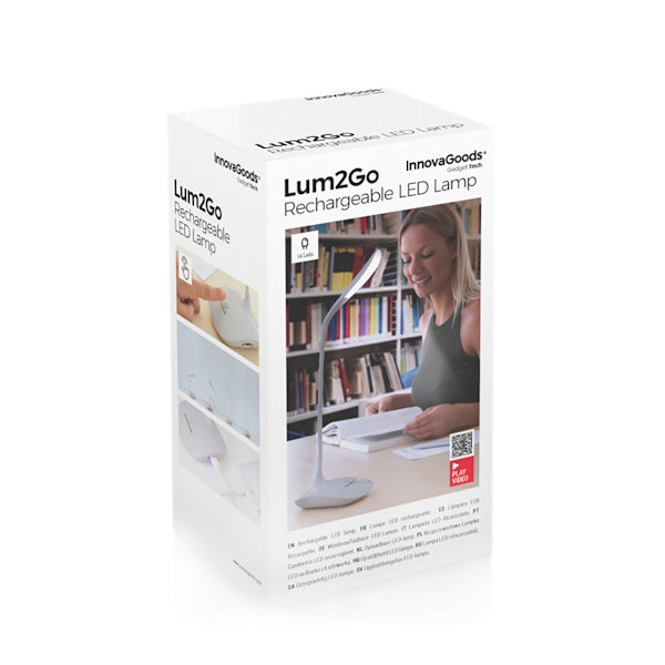 Ladattava LED-pöytävalaisin kosketusnäytöllä Lum2Go InnovaGoods