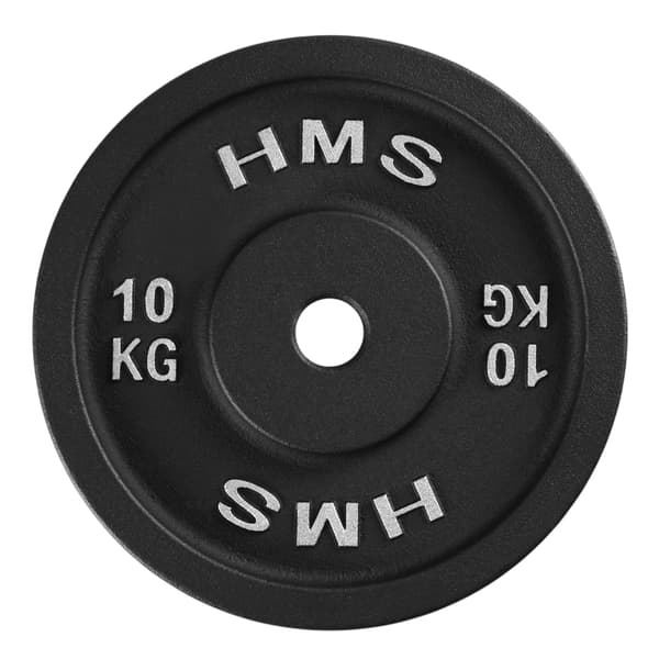 10 kg støbejernsvægtskive, 31 mm hul, sort