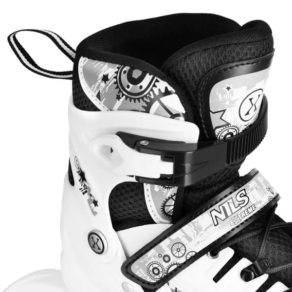 Inline/skridskor, 4-i-1, vit LED, storlek L (39-42)