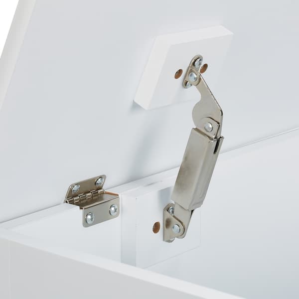 Vit förvaringslåda med lock – ribbad design