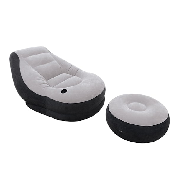 Fløjlslænestol med fodstøtte 130 x 99 x 76 cm INTEX 68564