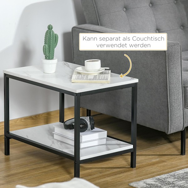 Sohvapöytäsetti 2 sivupöytää, sohvapöytä, sisäkkäinen pöytä, sohvapöytä moderni design, olohuoneen pöytä marmorilla, makuuhuoneeseen, teräs