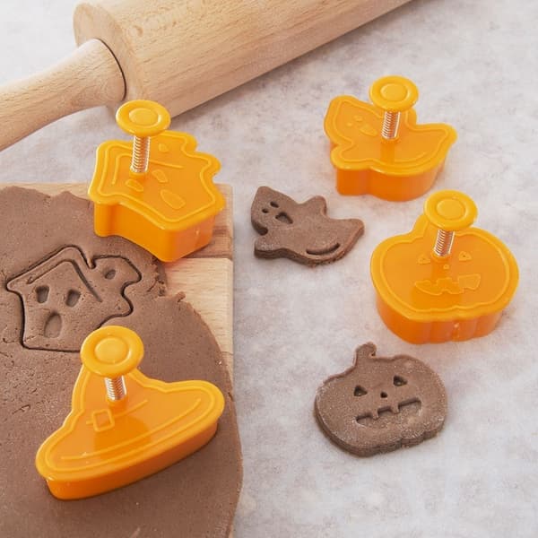 Halloween Bakformar: Set med 4 och Mönsterstämpel