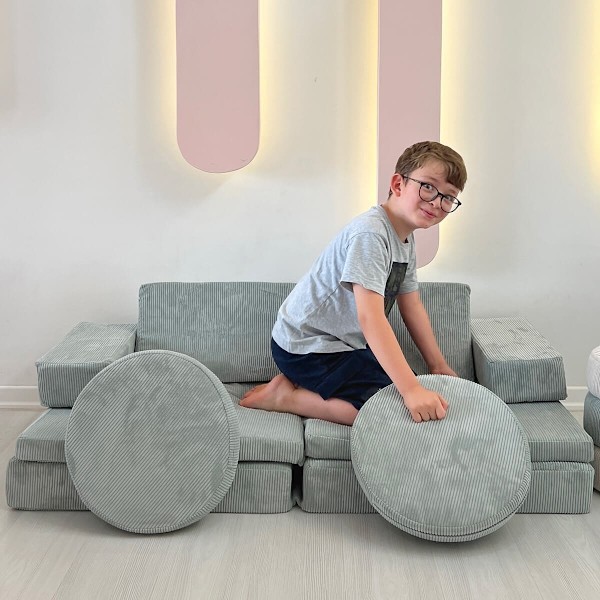 2-sæders sovesofa puslespil - blå