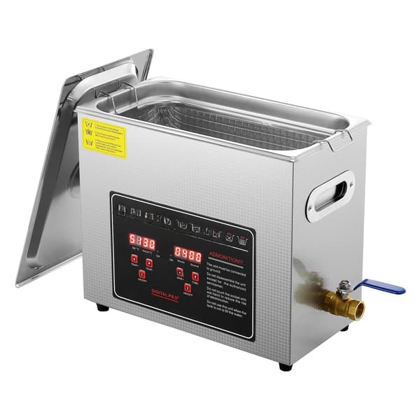 Ultralydsrenser 6L, digital timer, varmelegeme, rustfrit stål