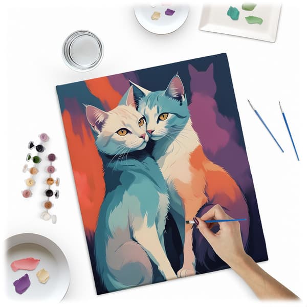 Målning efter siffror 40x50 cm Massido Cats