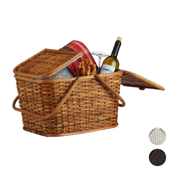 Picnickurv med låg, flere farver