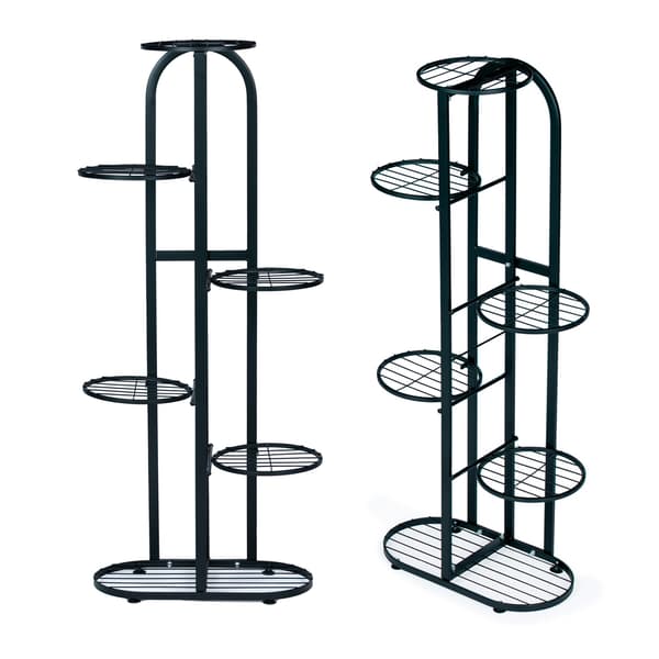 Moderne metal blomsterstand 6 niveauer sort