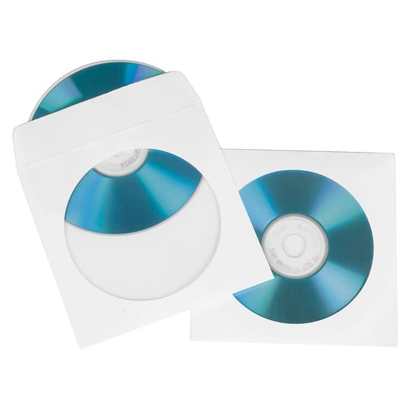 HAMA CD/DVD lomme Papir Hvid 100-pak