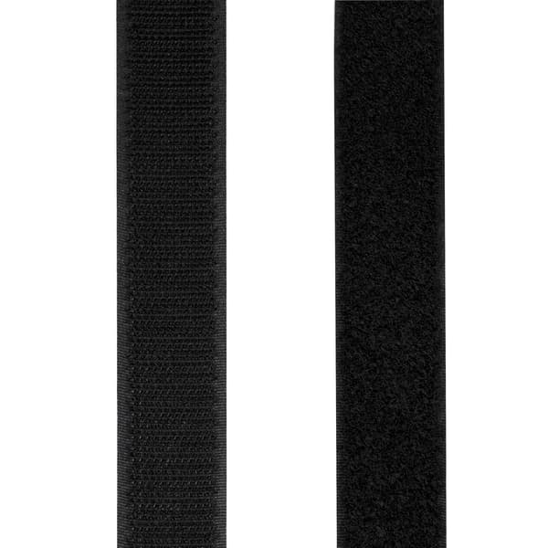 Kardborreband dubbelsidig 25mm 5 meter Svart