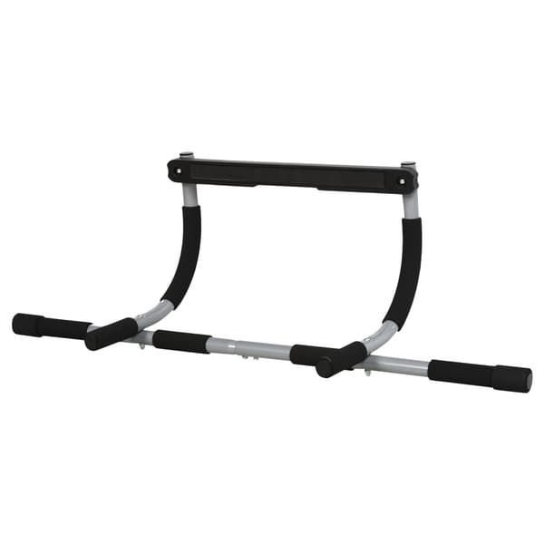 Pull-Up Bar Multifunktionel Træningsholder, Dørstang Af Stål Og Skum, Sort + Grå, 92X40X17Cm