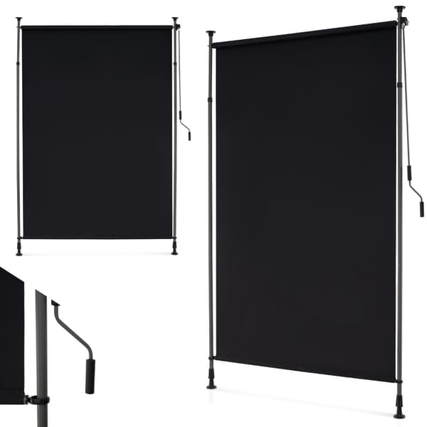 Infällbar rullgardin för utomhusbruk, vev, 150 cm, 220-310 cm