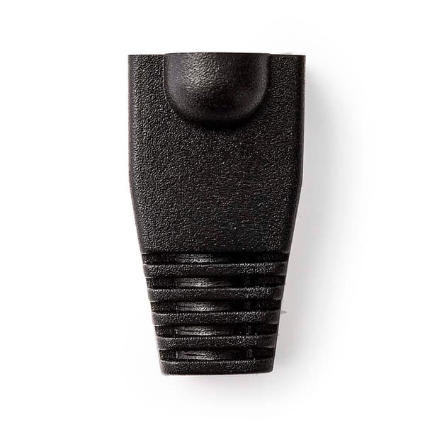 Trækaflastningskappe | RJ45 | PVC | Sort | Box | 10 stk.