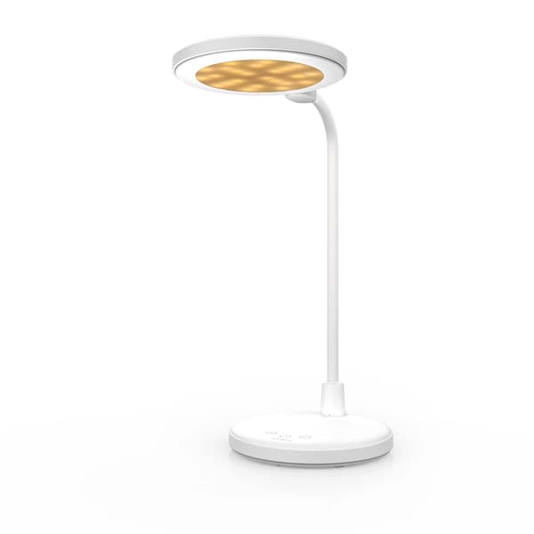 LED-skrivebordslampe med spejl, dæmpbar, 3 tilstande, genopladelig