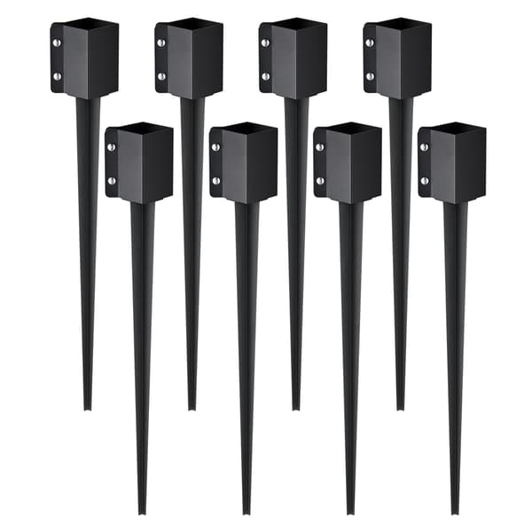 Jordspett för staketstolpar, 8-pack, 36 tum, passar 3,5x3,5