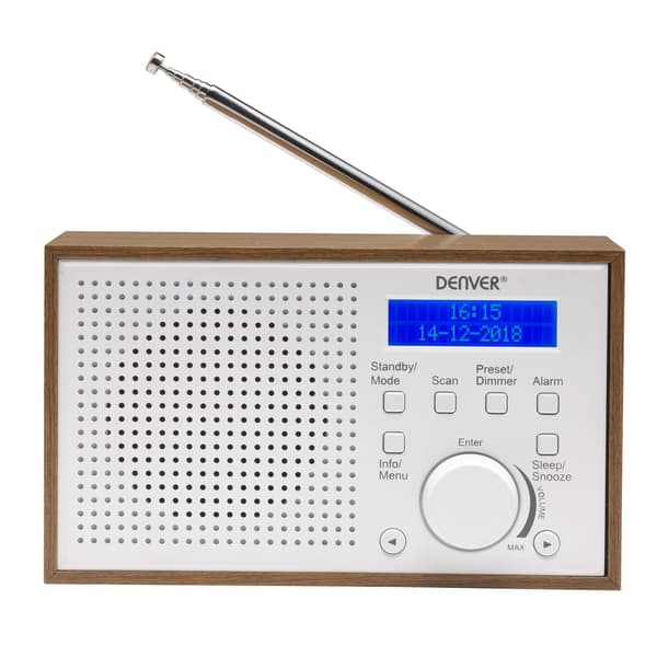 FM/DAB+ Radio Trä/Vit