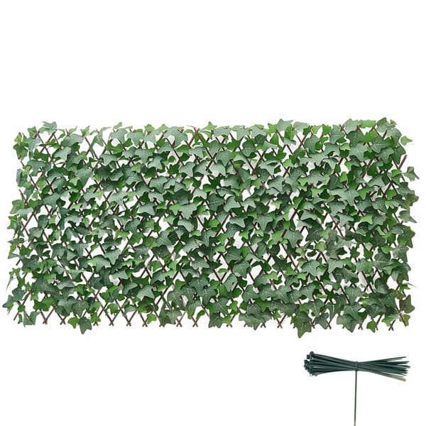 Laajennettava näkösuoja, tekonurmi 63,5x320cm
