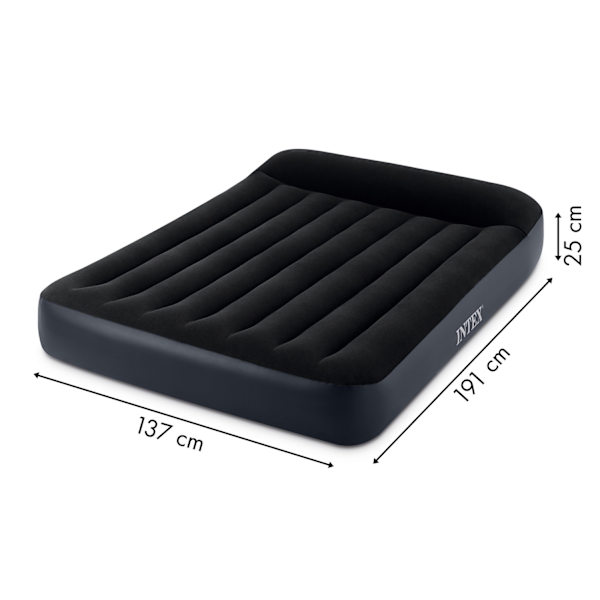 Fløjlsseng oppustelig madras med pumpe Intex 64148ND