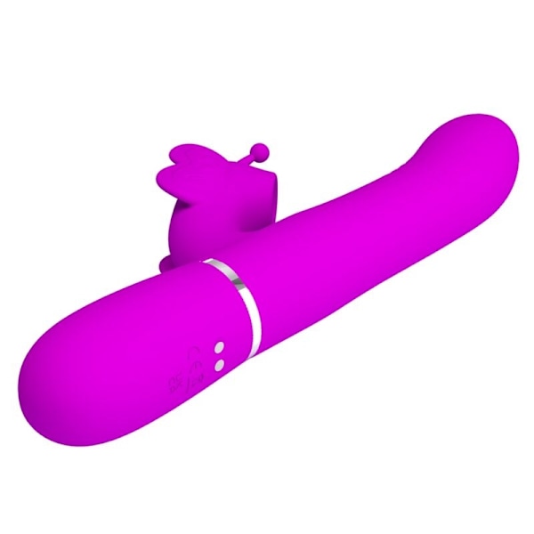 Pretty Love - Multifunktion Rabbit Vibrator 4 I 1 Butterfly Fuchsia