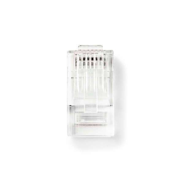 RJ45-stik | Han | Solid UTP CAT5 | Lige | Guldplateret | 10 stk. | PVC | Gennemsigtig | Box
