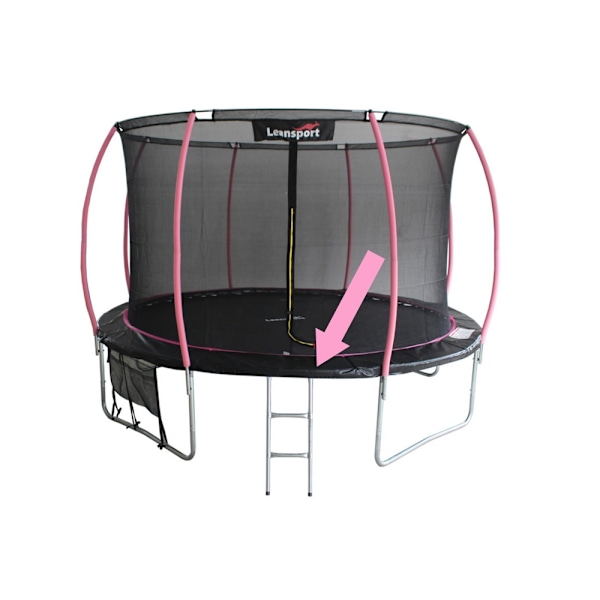 8 fot sporttrampolin fjäderskydd, svart-rosa, 12 mm PVC/PE